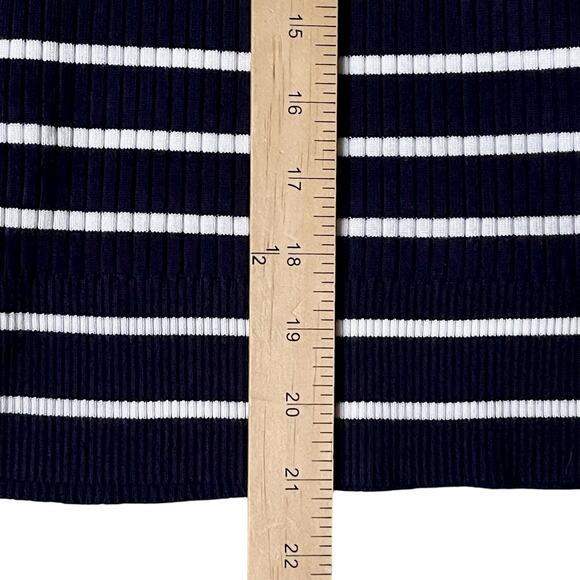 Elie Tahari Striped Pullover Sweater SZ XS Navy White Viscose Blend Nautical Top - Picture 8 of 8
